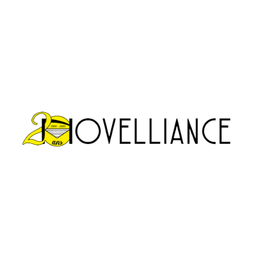Logo Novelliance : 20 ans de Succès et Expertise (1999-2019) Logo Novelliance noir et jaune célébrant 20 ans d'activité avec les dates 1999-2019.